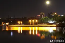 4a级景区，台州临海灵湖公园夜景图片展。图片