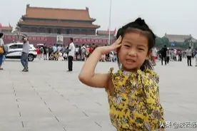那一年我带5岁女儿到北京天安门广场图片