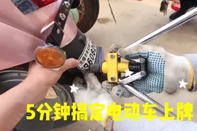 网购电动车上牌真方便，前后5分钟就搞定了。点个赞，可惜是临牌视频封面