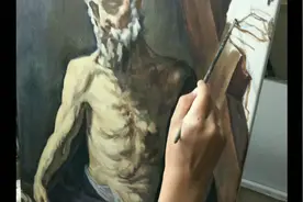 油画人物视频封面