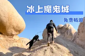 带狗狗来到冰上魔鬼城，全是巨型石头蛋，没想到航拍视角这么漂亮视频封面