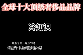 冷知识:全球十大顶级奢侈品牌你知道吗？第五个你一定不知道视频封面