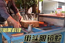 印尼雅加达街头眼镜蛇烧烤