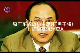 原广东省政协主席(打黑干将) ——陈绍基沉浮记