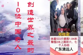 十位创造世界之最的中国奇人，有人体重500多斤，有人胸重40几斤视频封面