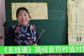 跟着宋老师免费零基础学简谱《五线谱》简线音符时值对照表