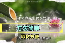 冰箱冷藏室积水处理，方法简单易操作视频封面