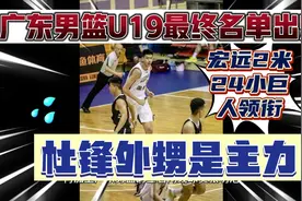 广东男篮U19最终名单出炉，宏远2米24小巨人领衔，杜锋外甥是主力视频封面