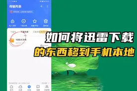经验分享：如何将迅雷（手机版）下载的东西保存到手机本地来。视频封面