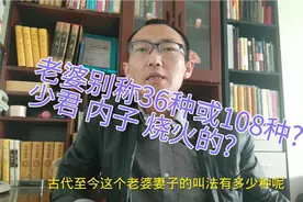 【四爷观史】老婆别称36种或108种?少君、内子、烧火的、梓童?视频封面