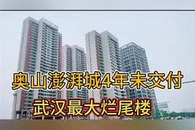 实拍武汉最大烂尾楼奥山澎湃城4年未交付，业主集体罢工不还房贷视频封面