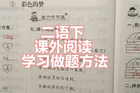 二年级语文下册：课外阅读讲解，仿写句子有点难，认真听讲全做对视频封面