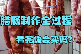 广州阿姨拍下制作腊肠全过程，涨见识了，看完你会买这种腊肠吗？视频封面