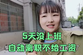 发工资啦！5天没上班算自动离职，老板会给工资吗？结果很意外…视频封面