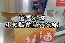 蜜雪冰城小料版的草莓啵啵，做两杯，你一杯我一杯视频封面