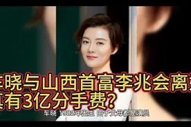 揭秘：车晓与山西首富李兆会为何离婚？3亿分手费是真是假？视频封面