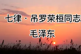 毛主席诗词诵读《七律•吊罗荣桓同志》沉郁悲壮，情深意切！视频封面