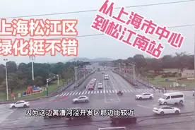 坐地铁从上海市中心到松江南站，虽然远有断裂带，但路边绿化不错视频封面