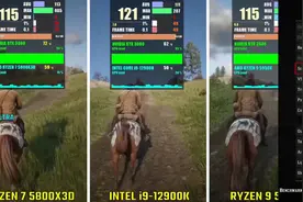 AMD最新CPU R7 5800x3D VS i9 12900k VS  R9 5950x 游戏性能测试