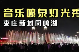 漂亮！枣庄新城凤鸣湖音乐喷泉灯光秀视频封面
