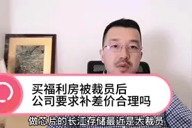 长江存储员工买福利房被裁后公司要求补偿差价合理吗？视频封面