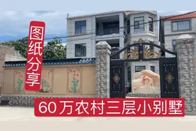 继续参观60万农村三层小别墅，这种设计你喜欢吗？分享设计图纸视频封面