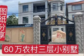 继续参观60万农村三层小别墅，这种设计你喜欢吗？分享设计图纸视频封面