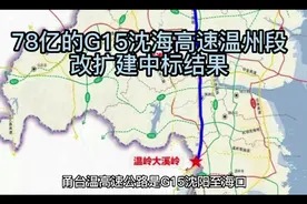 78亿的G15沈海高速温州段改扩建中标结果视频封面