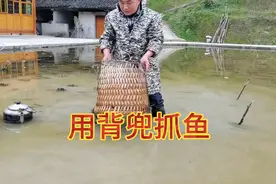未来亲家第一次来家里，农村没啥招待的。用背篼下田抓点鱼视频封面