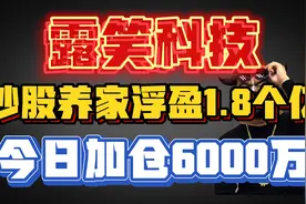 露笑科技，炒股养家浮盈1.8个亿，加仓6千万背后的逻辑是什么视频封面