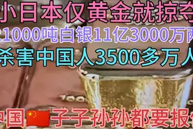日本在中国🇨🇳掠夺黄金21000吨白银11亿3000万两此仇必报。视频封面