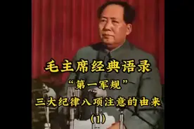 毛主席提出三大纪律八项注意视频封面