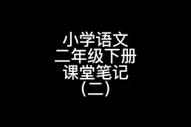 小学语文二年级下册课堂笔记（二）视频封面