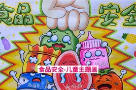 食品安全绘画来了，食品安全重于泰山，食安手抄报素材也可以用喔视频封面