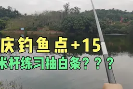 重庆钓鱼点，是个有大鱼的水库，在大水库用十米杆练习抽白条！视频封面