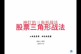 股票三角形战法视频封面