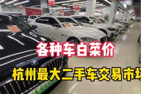 杭州二手车市场，奔驰宝马商务车扎推白菜价，不亲眼见不敢相信！视频封面