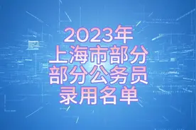 2023年上海市公布的部分公务员录用名单视频封面