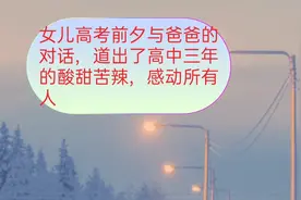 女儿高考前夕与爸爸的对话，道出了高中三年的酸甜苦辣，父母必看视频封面