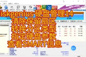diskgenius 硬盘管理（14）清除保留扇区 转换分区类型 smart信息视频封面