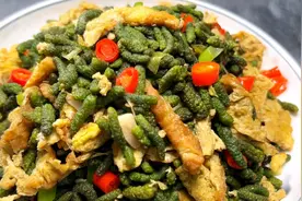 河南特色美食，构树穗炒鸡蛋一定要这样做，香而不腻营养又健康视频封面