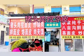 在宝鸡市扶风县城，吃当地特色猪头肉面皮，住宿带暖气晚上逛夜市视频封面