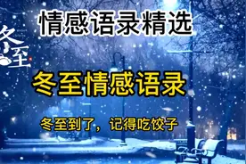 冬至情感语录精选，马上冬至了，愿你冬至快乐，温暖幸福。视频封面