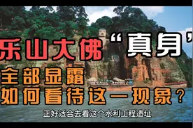 因水位下降，乐山大佛“真身”全部显露，如何看待这一现象？视频封面