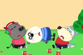 沃夫和伙伴攀比，喝了好多可乐 喝完之后一直打嗝 这可怎么办视频封面