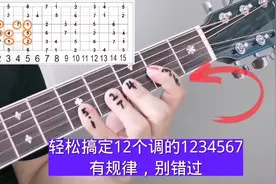 快速搞定12个调的指板音阶，有规律，别错过！视频封面