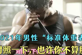 2021男性“标准体重表”公布了，对照一下，也许你不算胖视频封面