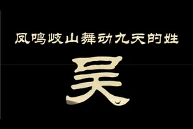 源于凤舞九天的姓氏，吴视频封面