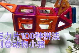 亲子益智玩具积木磁力片拼图大全教程造型动物篇聪明宝宝孩子小猪视频封面