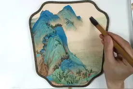 完整作画步骤，如何快速画出一幅完整青绿山水画。视频封面